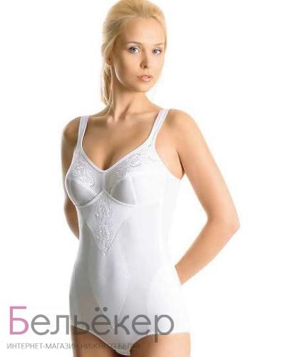 Грация *31083 (Milavitsa) Грация-трусы функциональная из эластичного трикотажного полотна, без каркасов. Корректирующие детали на животе и бедрах. Чашки и передняя деталь стана декорированы вышитым полотном. Бретели дублированные.